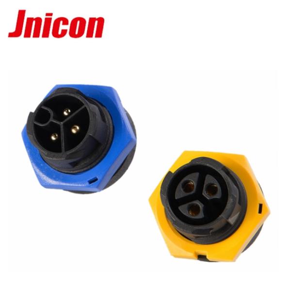 Jnicon M19 Waterproof Panel Mount Connector , IP67 Panel Mount Connector