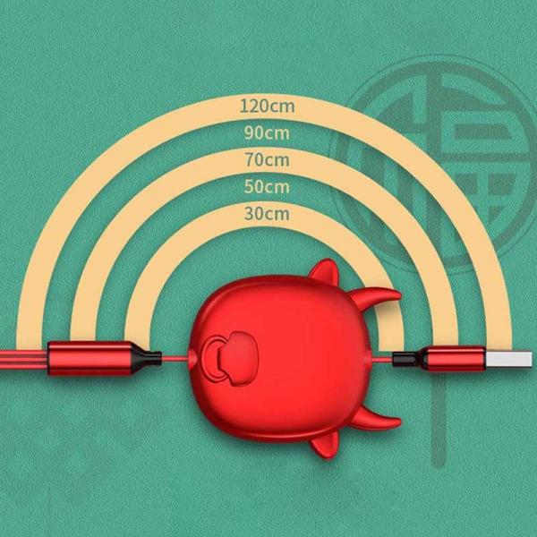 3A Multiple 1.20m Fast Charging USB Cables Black Red Or Custom