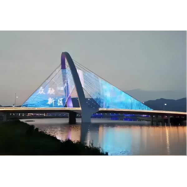 Outdoor Flexible LED Mesh Screen Curtain High Brightness High Refresh Rate