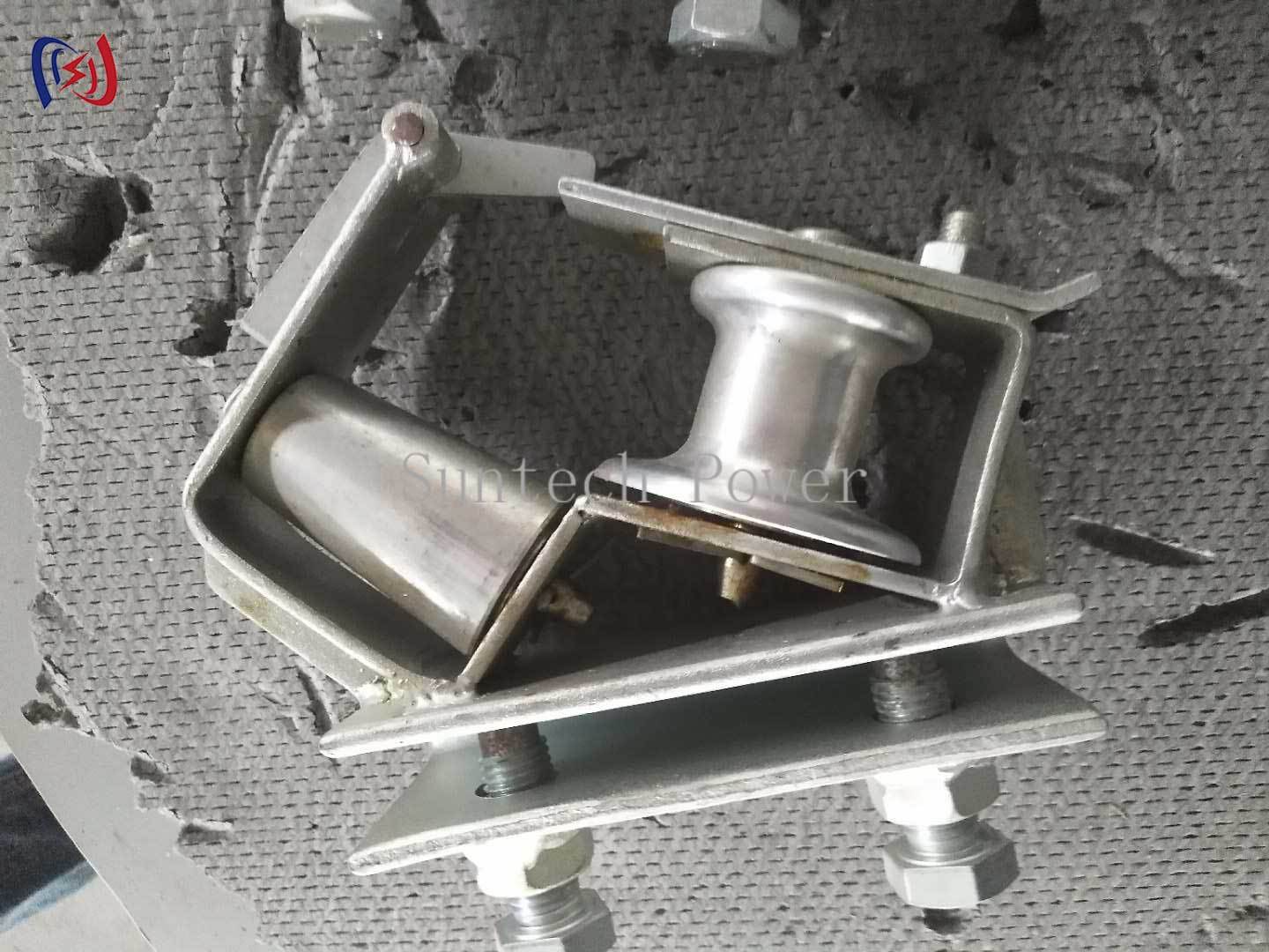 5KN Load Sky Corner Stringing Block for 90 Degree Angle Pole Pulls with 100mm-280mm Roller Diameter