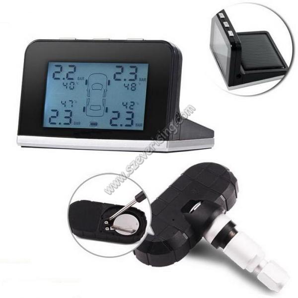 Solar TPMS System with Replaceable Battery Internal Tire Sensors and External Sensors