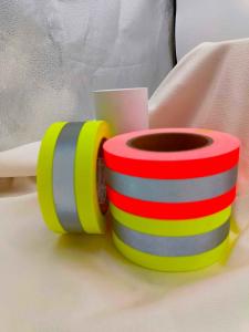 China Sew On Retro Reflective Safety Tape For Clothing Clothes 100% Cotton M Aramid ENISO20471 ANSI 107 on sale