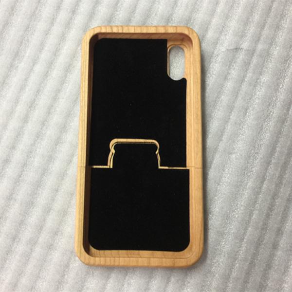 Cherry / Sapele Wood iPhone X Case Separating Type Round Edge Model