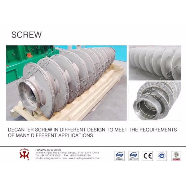 Horizontal Decanter Centrifuge for Solid Liquid Liquid Separation Automatic Screw Sedimentation Discharging
