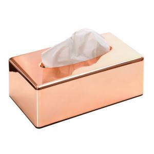China Electroplating Rose Gold Detachable ABS Tissue Paper Holder on sale