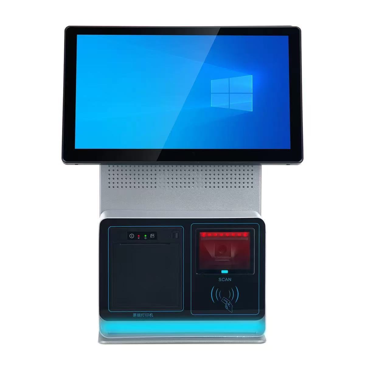 Restaurant Supermarket Self Service Solution 15.6 Inch Capacitive Touch Unmanned Scan Code Ordering POS Machine