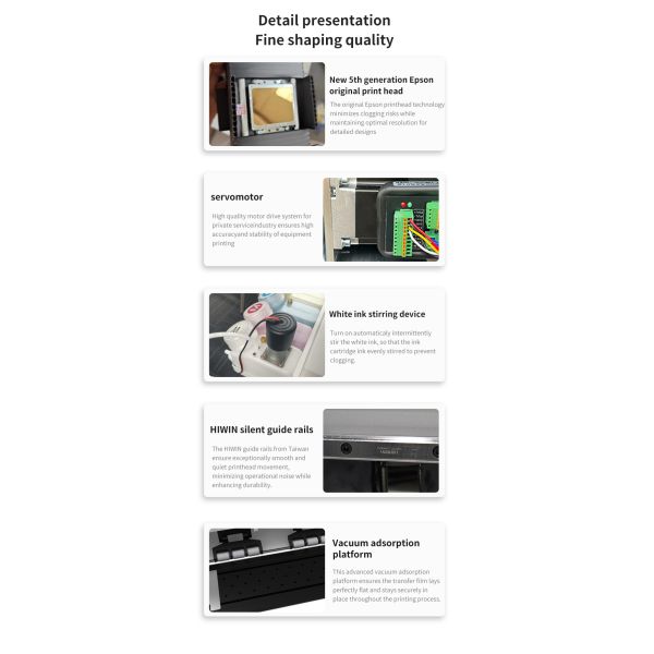 KECAI Professional A3 30CM XP600 DTF Printer Automatic White Ink Circulation Heat Transfer Printing Machine for Making Shirts