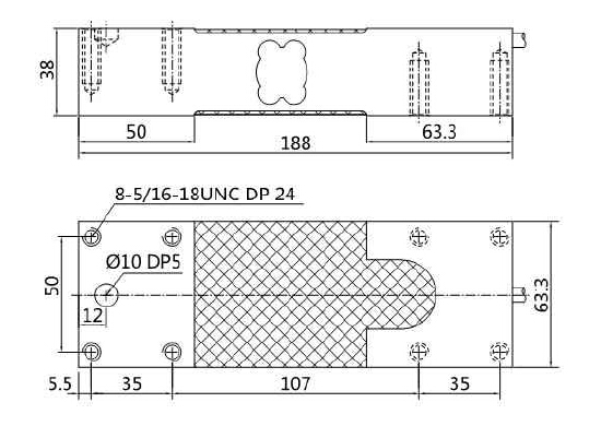 High Efficiency Bench Scale Load Cell , QDAD-H Platform Scale Load Cell 200kg - 1200kg