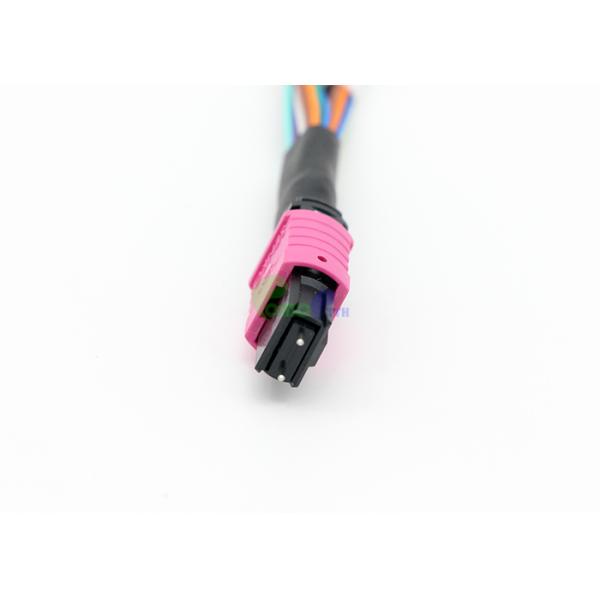 50 / 125 900um Ruggedized MPO Fanout Cable 24F With Wide Operating Temperature