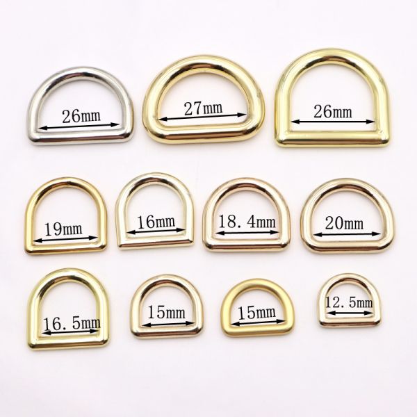 21mm Webbing D Ring Gold Plated Dog Harness D Ring Triangle