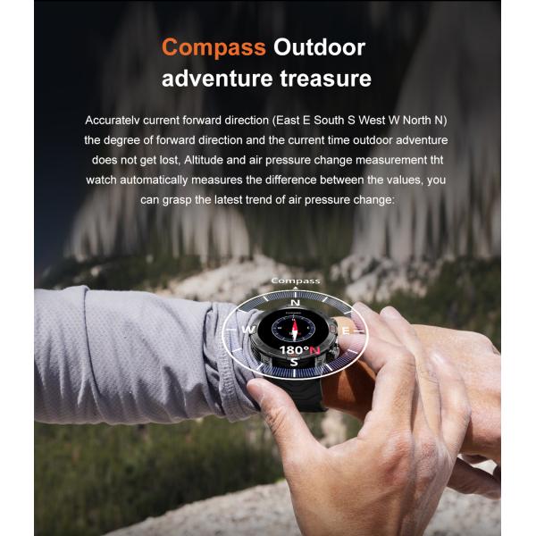 Round Shape Smart Watch with Vibration Intensity Selection Time Format Weather Forecast and Music Control