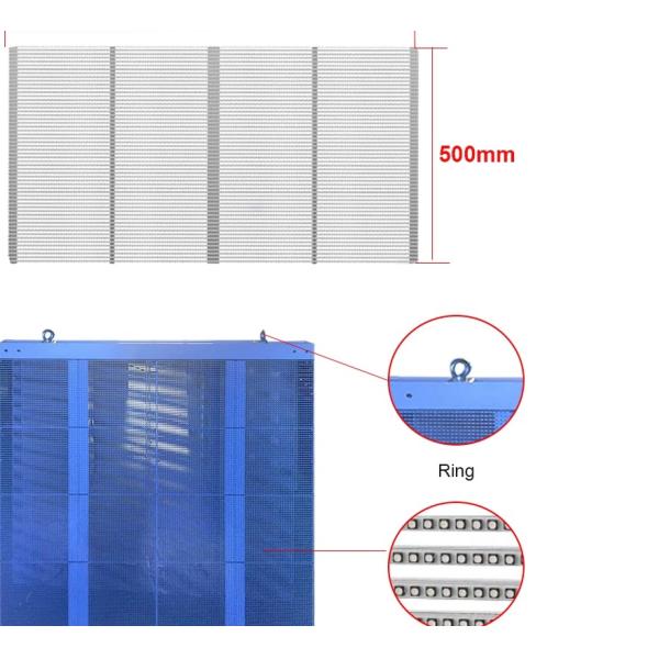 Full Color 25W 5500cd SMD1921 See Through LED Display