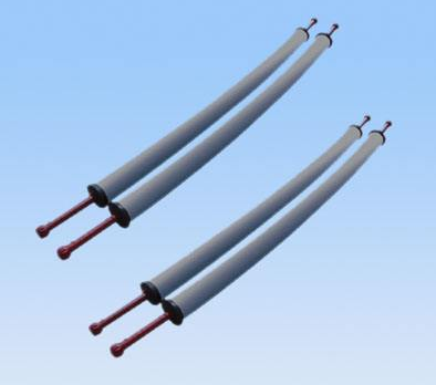 Bowed rubber roller of straightening machine