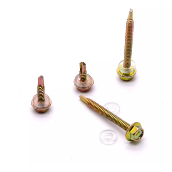 Galvanized Hex Self Drilling Screws Roofing Plating Color Hexagon Self Drilling Screw For Wood