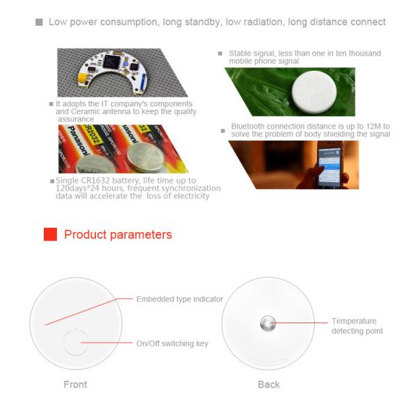 Original iFever Children Intelligent Wearable Electronic Thermometer Bluetooth Smart Happy Baby Monitor Household App