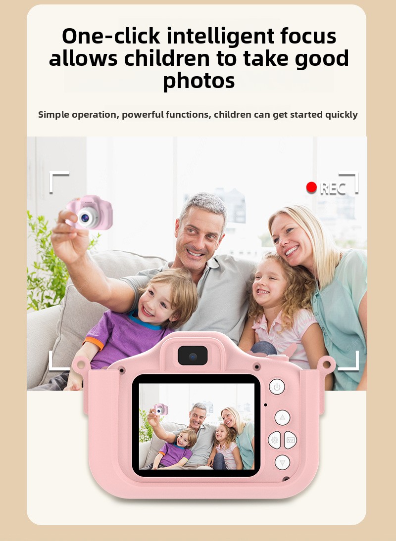High Quality Children's Digital Camera with CMOS Sensor and MicroSD Support HD Instant Print Camera for Kids