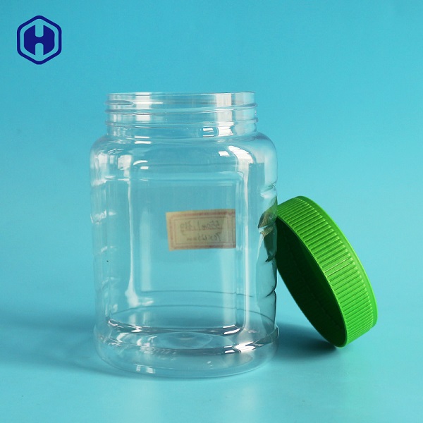 16OZ 480ML Leak Proof PET Jar With Green Screw Lid