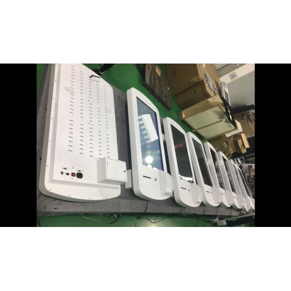 Fast Food Ordering Self Service Digital Signage Wall Mount With Printer Camera