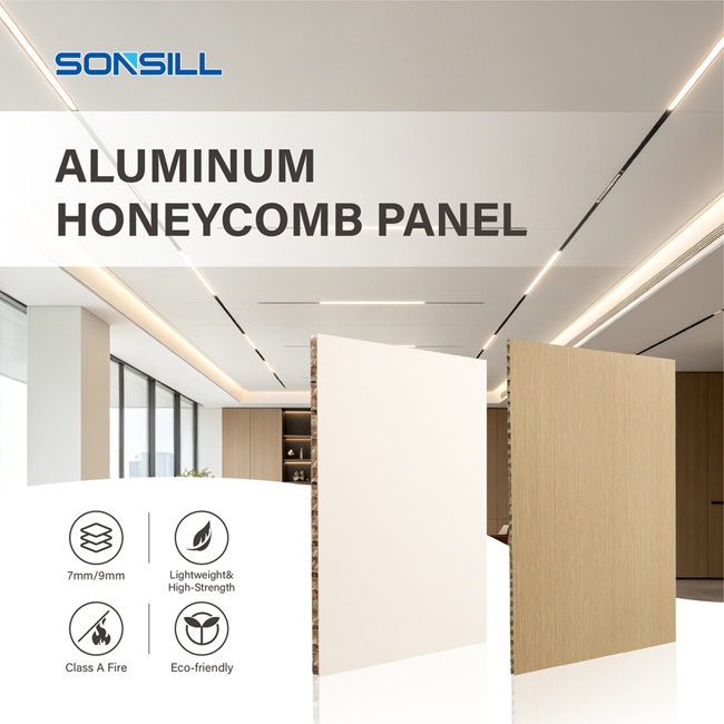 Fireproof Aluminum Honeycomb Composite Panel Custom Size For Ceiling Decoration