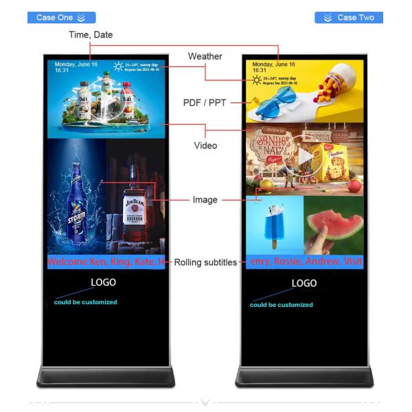 Floor Standing Digital Signage Advertising Totem Flat Interactive Panel Android Machine Computer