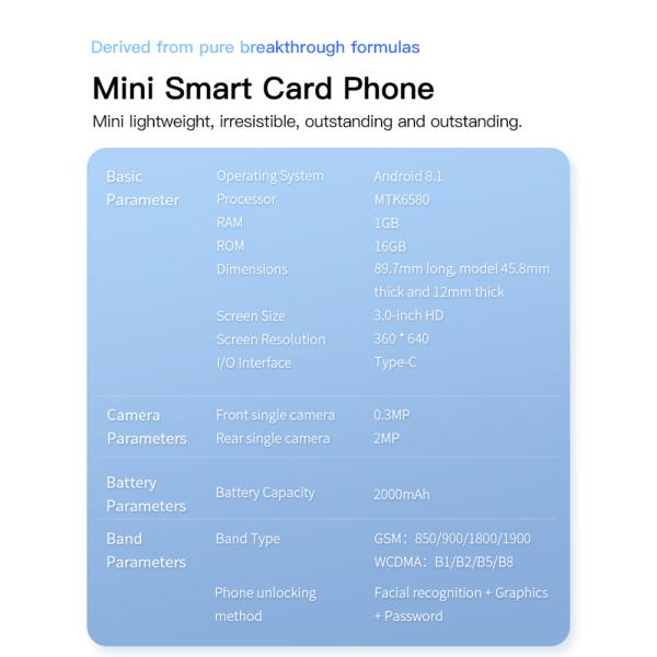 3G Mini Smart Android Phone P70 Pro Max MTK6580M CPU 2000mAh Battery 3"Screen