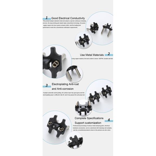 Copper C3604 Type F Electrical Plug Insert For Extension Cords