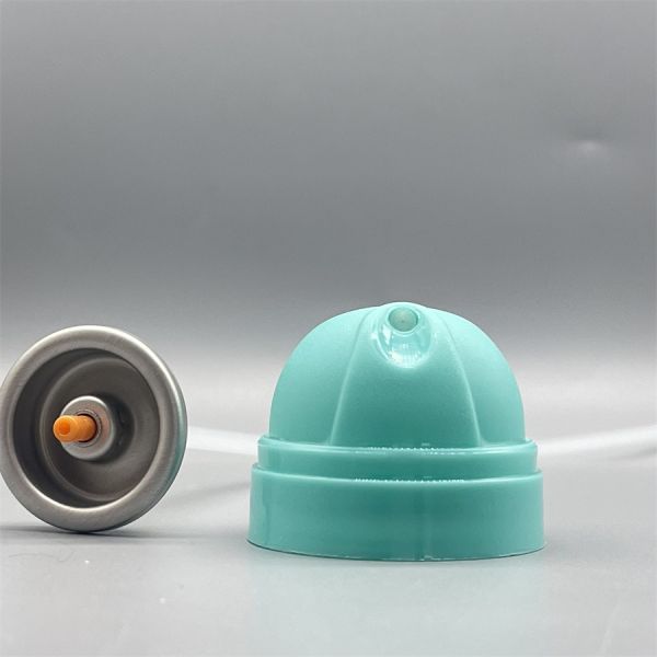Deodorant spray valve demonstrating 360-degree operation capability