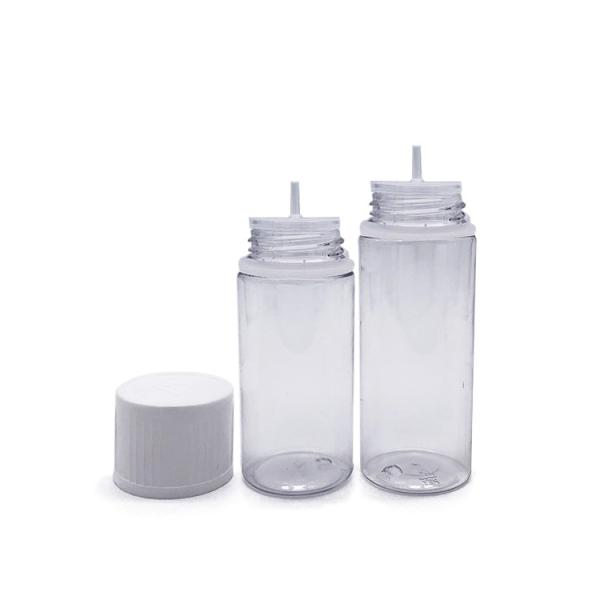 Round PET E Liquid Bottle with Childproof Screw Cap Custom Logo Various Capacities Available