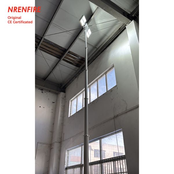 vertical mounted 7.5m pneumatic telescoping mast light tower for fire tender 480W LED