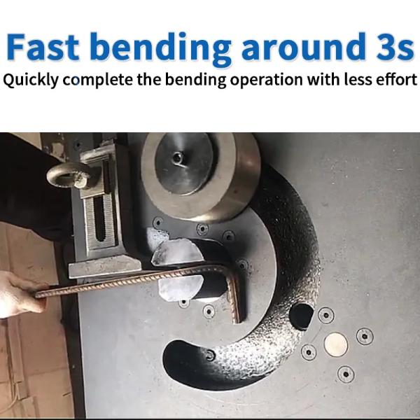 Boost Efficiency on Construction Projects with Korean Style RB25 25mm Small Steel Rebar Bender Portable Desktop Design
