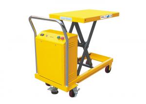 Quality Single Electric Scissor Lift Table Truck High Strength With 900mm Lifting Height for sale