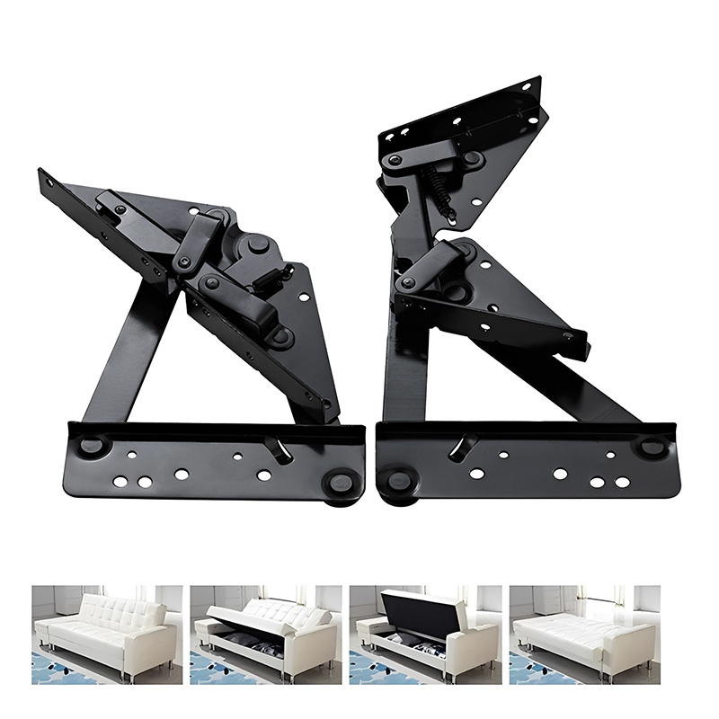 Multifunctional Sofa Hinge Fittings Heavy-Duty Solid Iron Adjustable Backrest Folding Sofa Bed Mechanism