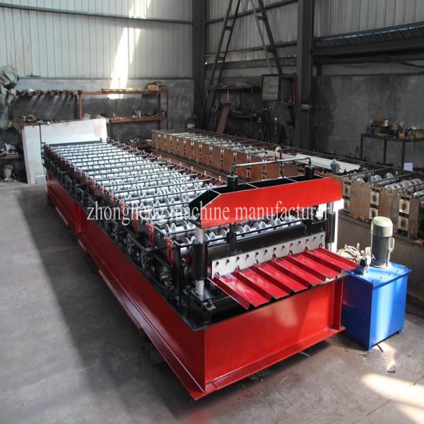 PPGI GI Metal Roofing Sheet Roll Forming Machine With No.45 Steel Rollers