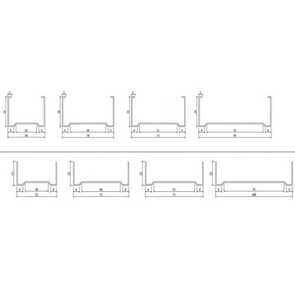 Roof Ceiling Batten Cold Roll Forming Machine With 14 Forming Stations