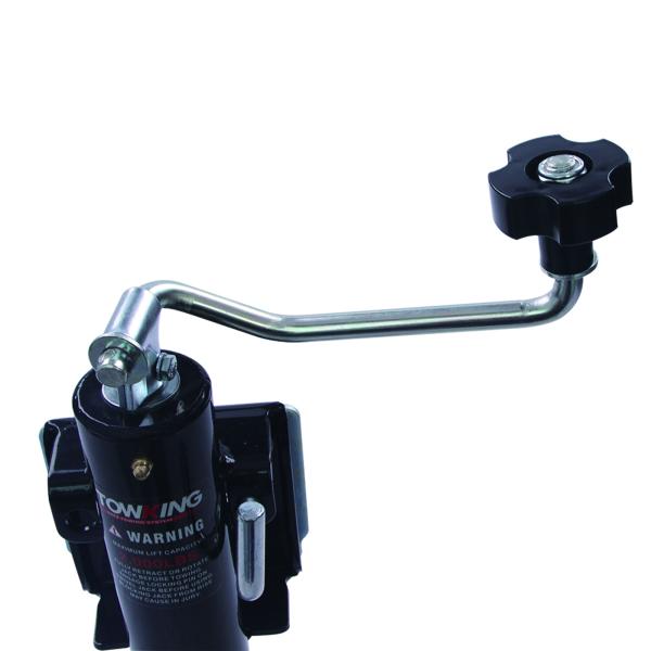 L Bend Bracket Swivel Trailer Stabilizer With Top Wind 2000lbs Capacity 10'' Lift