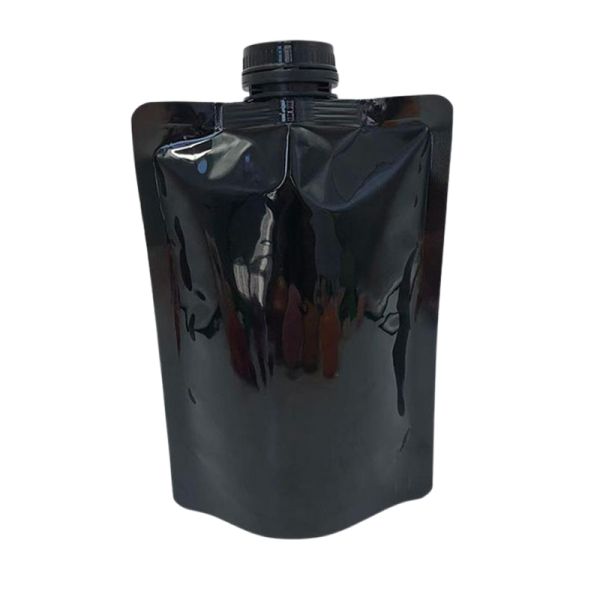 Black Spout Pouch Plastic Packaging Bag Bolsas Para Jugos Liquidos Detergent Spout Pouch for Cosmetic