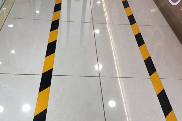 Waterproof PVC Floor Marking Tape , Detectable Underground Warning Tape