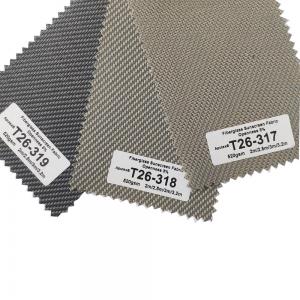 Quality 42% Fiberglass 58% PVC Sunscreen Shade Fabric For Roller Blinds 48x46