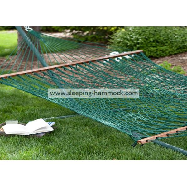 Patio Durable Polyester Rope Hammock , Hanging Camping Double Mesh Hammock Bed
