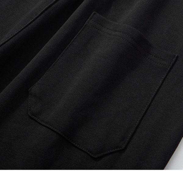Customized Design 3D Embroidered Pattern Men's Sweatpants Vintage Style High Quality 100% Cotton Mid Waist Fleece Thickness
