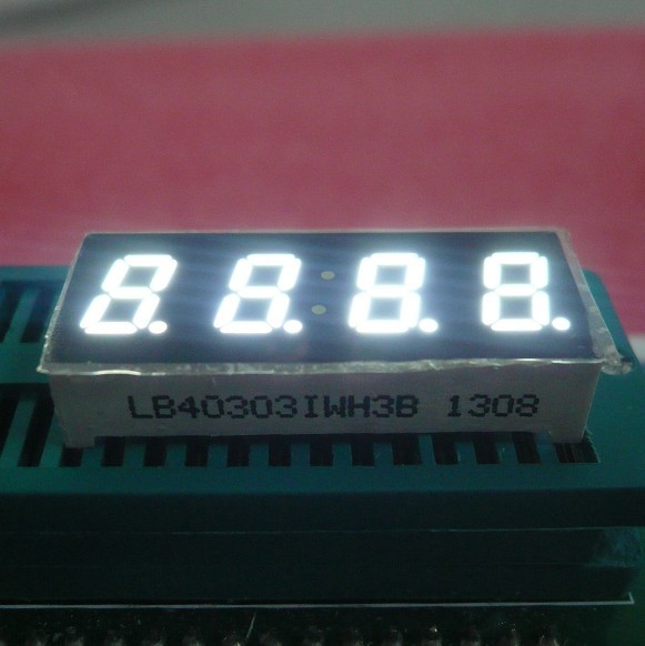 Ultra Red 0.30"4 Digit 7 Segment Led Display For Temperature / Humidity Indicator Common Cathode