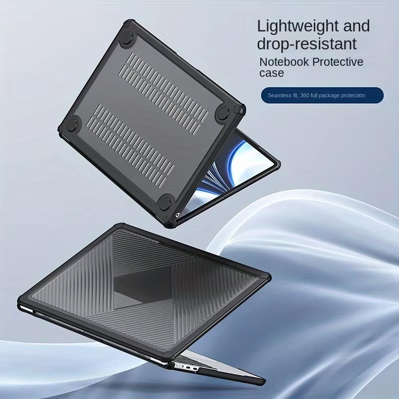LAUDTEC Shockproof Hard Laptop Protective Case Heat Dissipation Ventilated Cover Anti-drop for MacBook 15.3 13.6 Inch Notebook