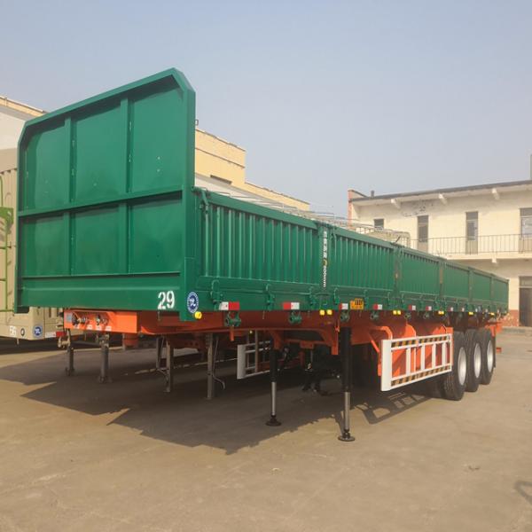 Performance HUAXIANG 45 cubic meter U shape 4 axles dump Trailers tipper semi trailer truck