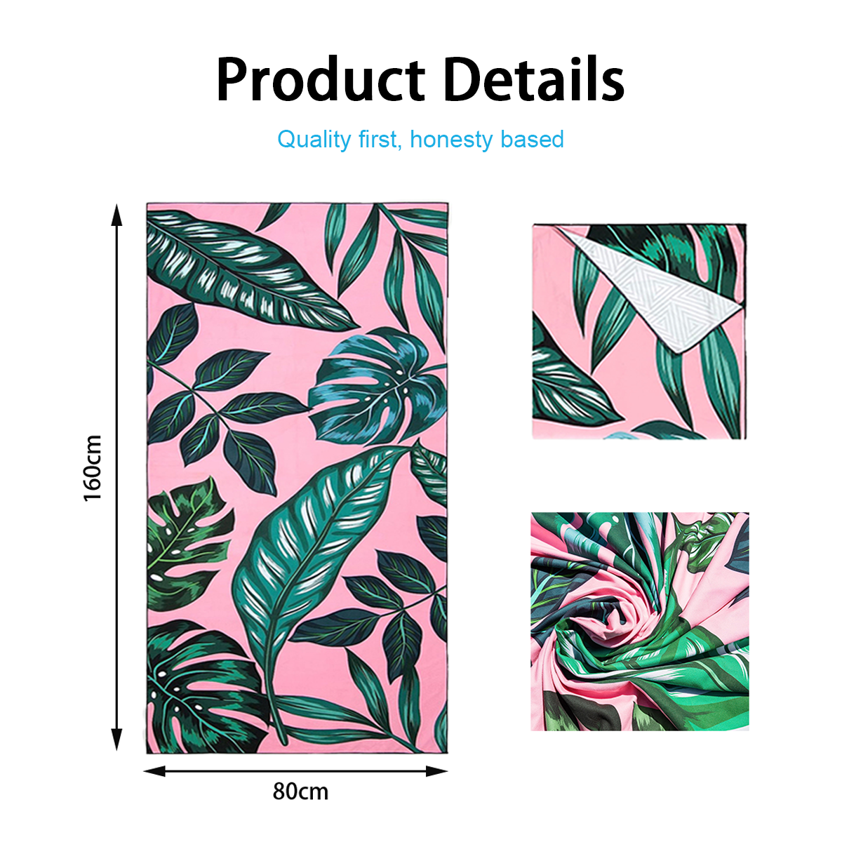 Summer Microfiber Beach Towel Sea High Absorbency Silk Screen Beach Towel