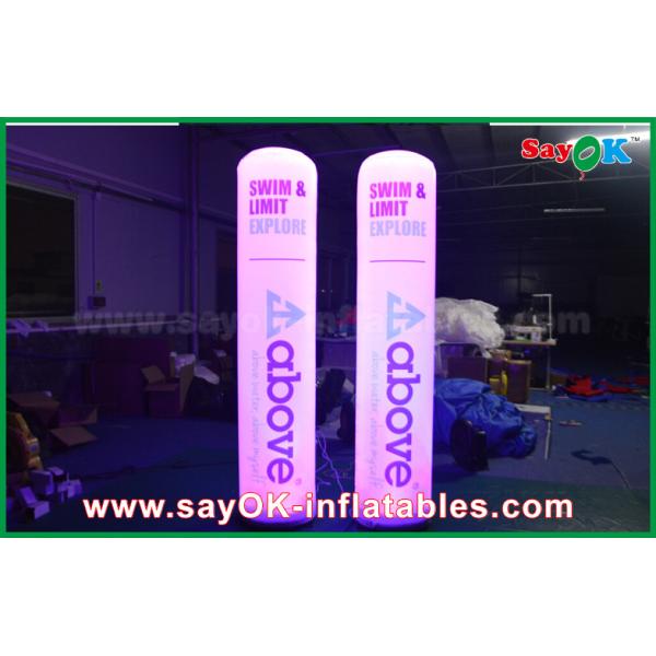 Printed Inflatable Lighting Decoration Pillar Cone Shape Balloon For State Decoration