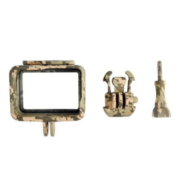 Side-Opening Camouflage Standard Border Frame Protective Housing Case Shell With Tripod Adapter Screw For GoPro Hero 5