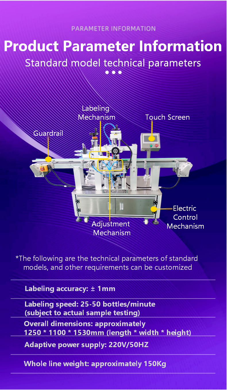 Full Automatic Round Bottle, square Bottle, Flat Bottle, Various Bottle Types, Glass Bottles Applicable Labeling Machine CH-302D1