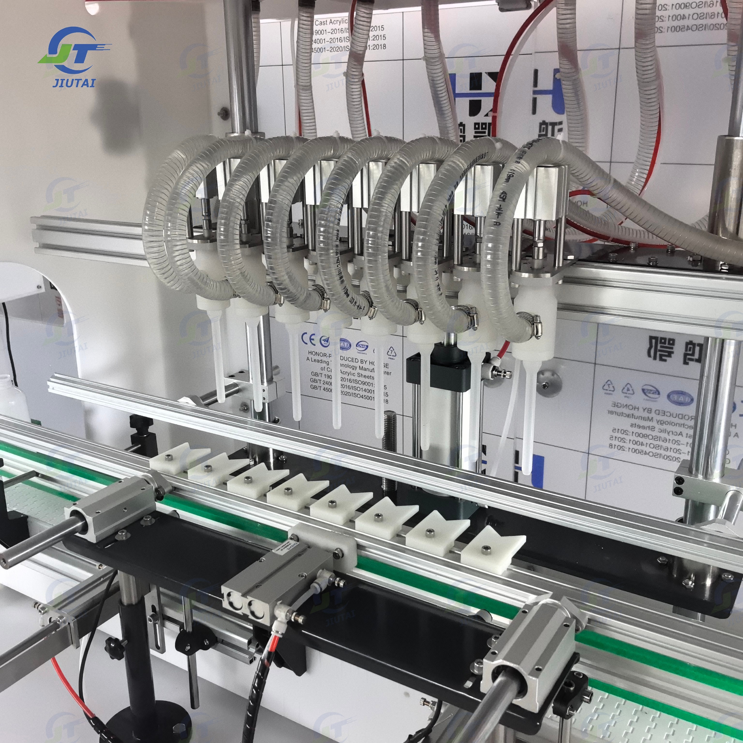 Full Auto Viscous Material Pumb Detergent Automatic Detergent Corrosive Liquid Filling Machine with Conveyor