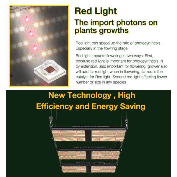 IP20 High PPFD LM301H Quantum Board Deep Red 720W Led Grow light