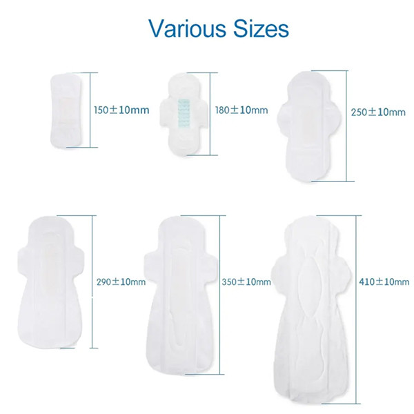 Soft Cotton Ladies Sanitary Pads Breathable Female Period Products